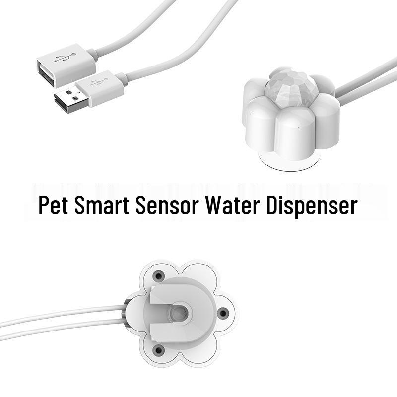 Smart Infrared Sensor Cat Water Fountain - Flowing Pet Water Dispenser USB Sensor (Attachable/Adsorbable)