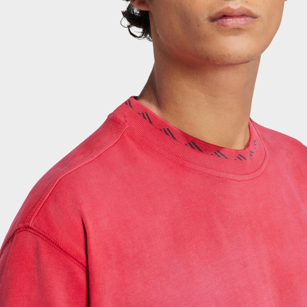 Adidas Oryginalne EQT SS25 Sportowe Prane Minimalistyczne Okrągły Dekolt Dopaminowe Koszulki z Krótkim Rękawem Męskie Koszulki Czerwone JP4960