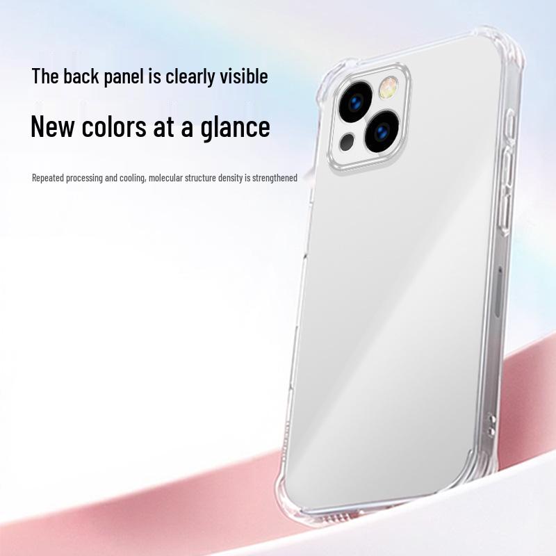 Compatible avec Apple 14: Coque de téléphone transparente en TPU pour 14 Plus/Pro/Pro Max - Anti-choc Airbag, Haute Qualité