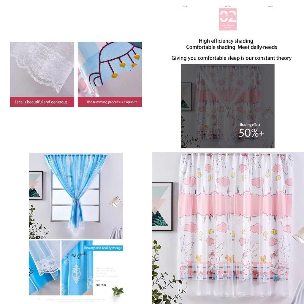 Elegant Velcro Curtain Window Self Adhesive Blackout Drapes For Cozy Bedrooms And Stylish Girls Decor