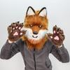 Furry Plush Cat Paw Gloves Wolf Puppy Animal Claw Mittens Cute Cosplay Costume Gloves  Party
