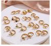 INS Style 18K Gold-Plated French Zirconia Earrings: Butterfly & Rabbit Design for Women - Lightweight, Colorfast, High-End Feel