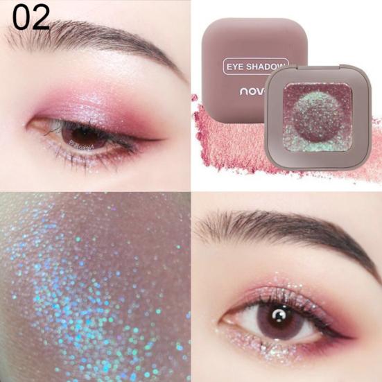 Enkel farge vanntett perleskimrende fingertupp øyenskygge Glitter Powder Makeup