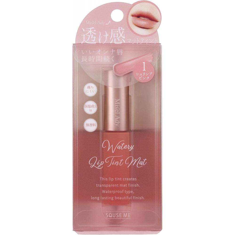 Mizelle Eddy Watery Lip Tint Matte 01 Shrimp Pink Lipstick 6ml 6ml 01 Shrimp Pink