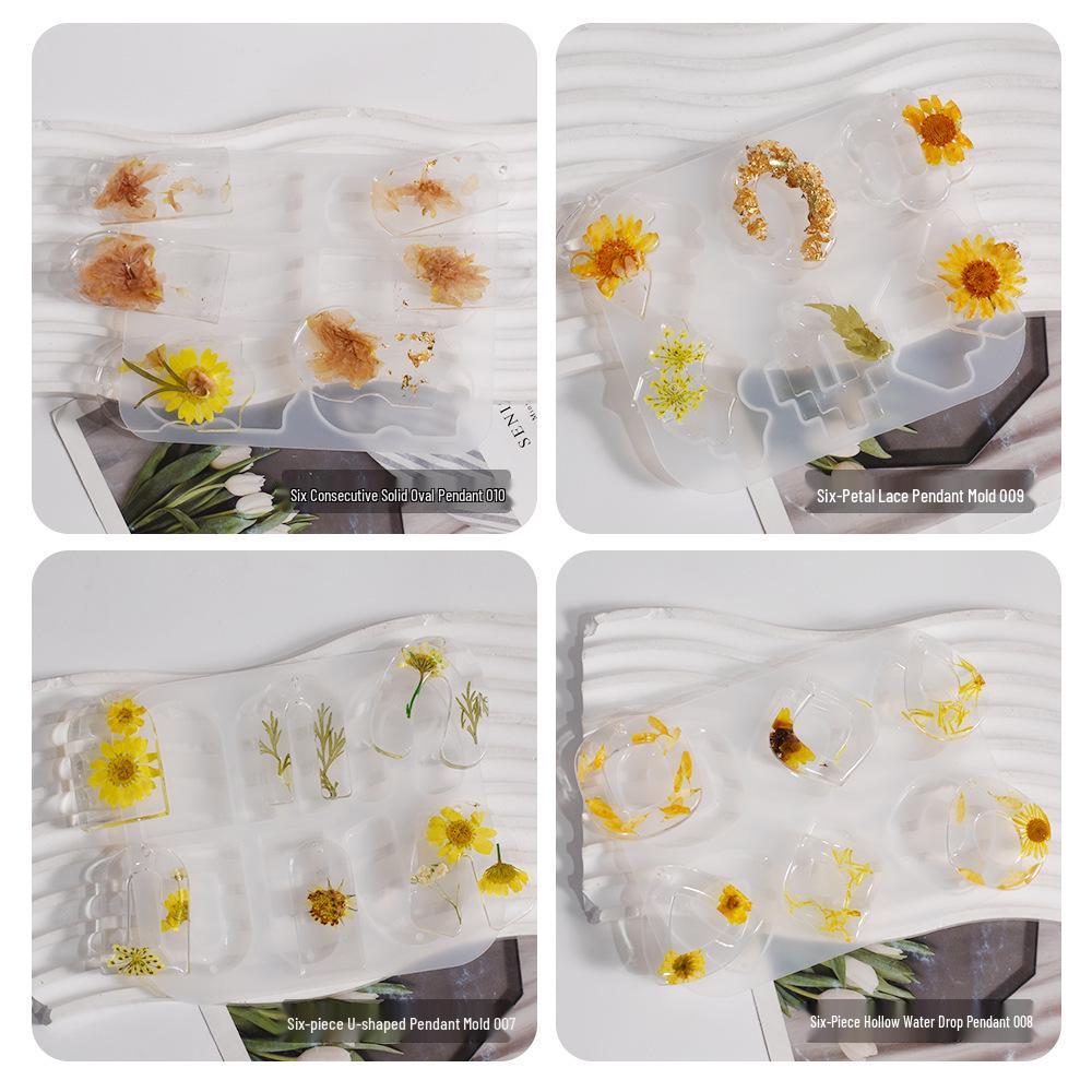 Poppy Resin U-Shape Flower Leaf Earring Mold