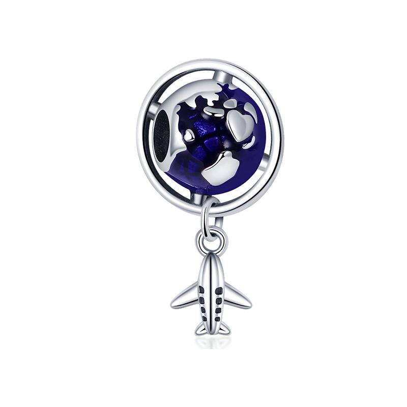 Copper Suitcase Airplane Camera Pendant Charms Fit Originalbracelet Charm Bead Necklace Diy Female Jewelry