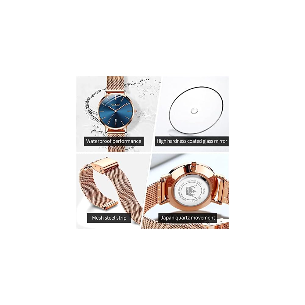 OLEVS Women's Quartz Watch Japanese Made Business Style Elegant Cute Gift Timepiece