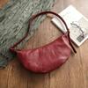 Johnature Handmade Genuine Leather Cow Horn Bag Texture Commuting Soft Cowhide Solid Color Women's Shoulder Bag