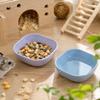 Hamster Food and Water Feeder Bowl Set, 9 Plastic Bowls in Assorted Color with Rounded Edges, and Open Rounded-Square Shape For Daily Feeding