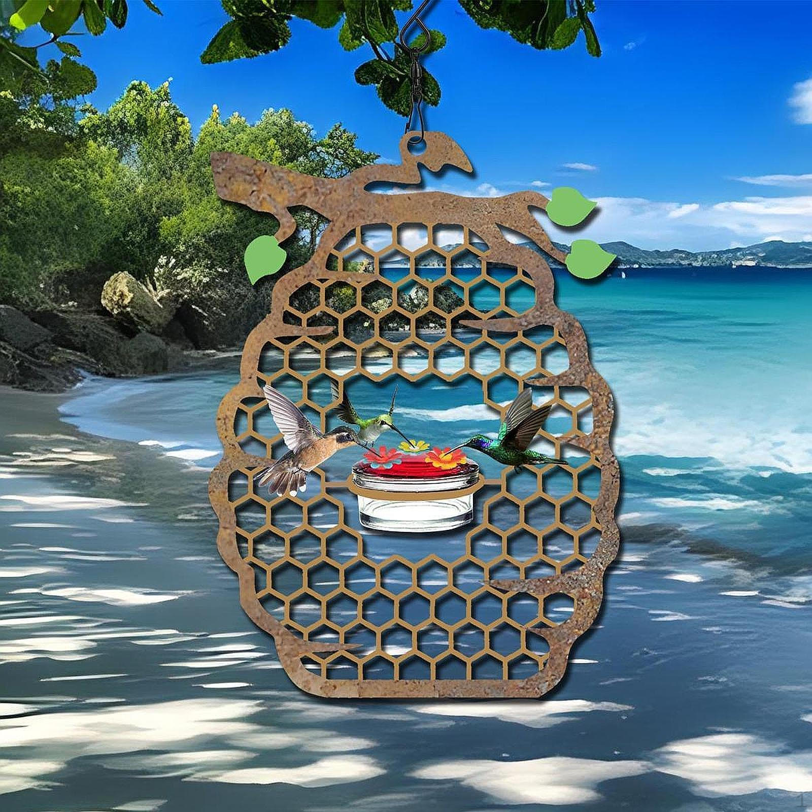 

Кормушка для колибри, дозатор еды, подвесная птичка, практичная сота, прочная кормушка