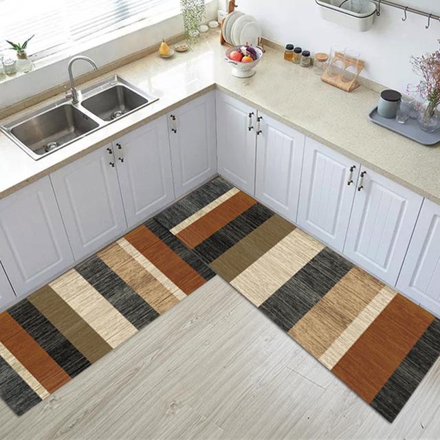 Nordic Style Cooking Space Mat Floor Carpet House Hold Carpet Easy Long Strip Door Mat Modern Style Entrance Doormat Home Decor