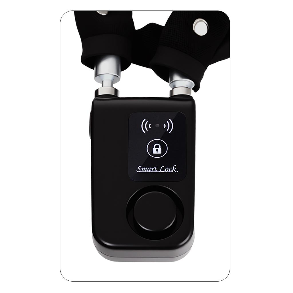 Lucchetto Intelligente Wireless Antifurto Catena in Rame Lucchetto a Catenaccio Impermeabile IP55 Catena da 80cm Allarme 110dB Biciclette/Motociclette/Monopattini Elettrici App