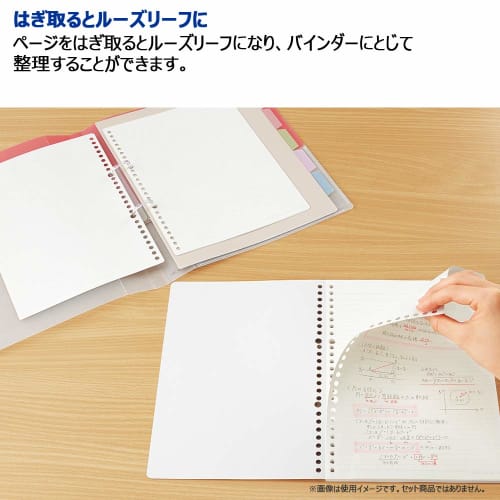 KOKUYO Campus Peelable Notebook Loose Leaf Dotted A-lined Set of 2 Books No-936AT-PX2SET