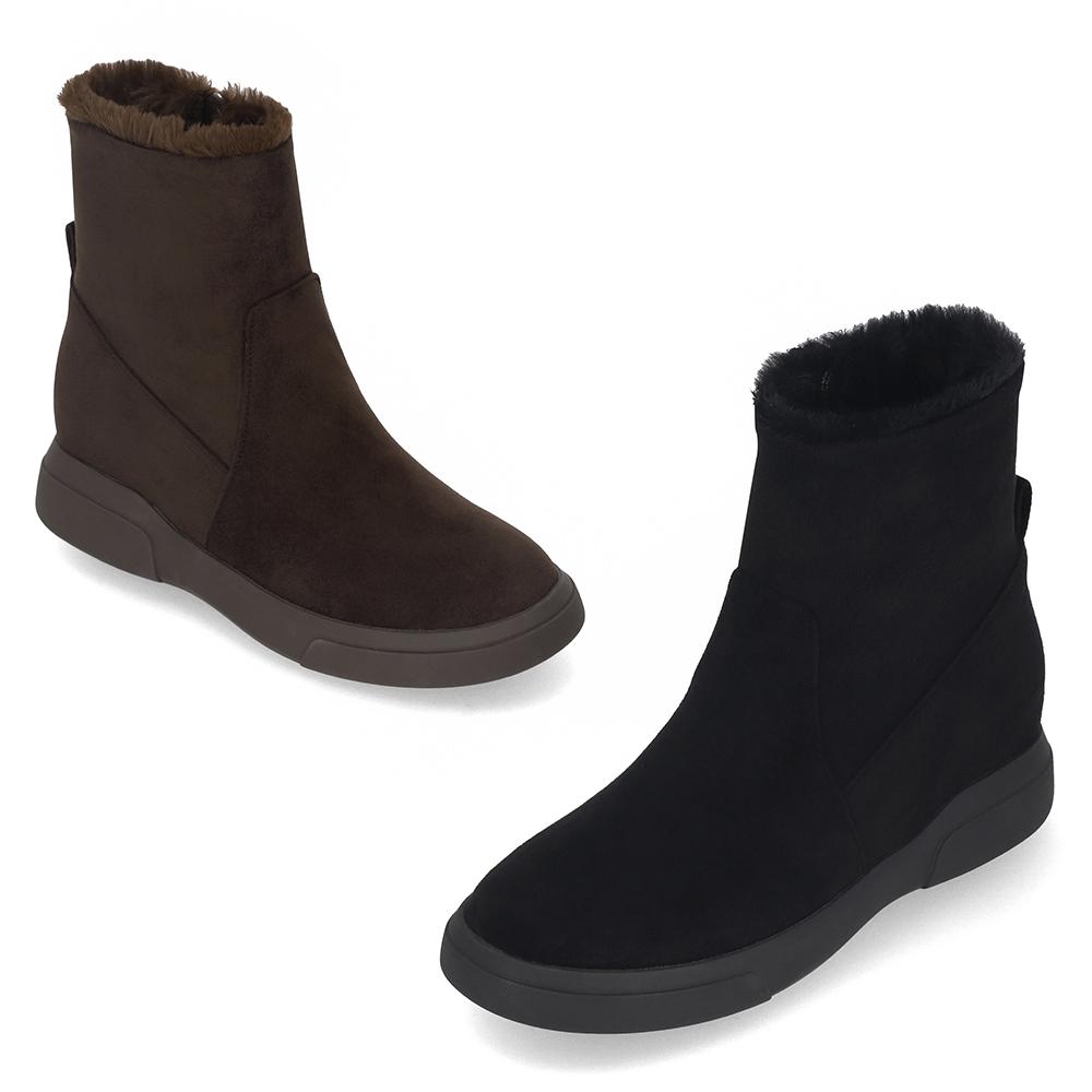 Elcanto Maz Women'S Height-Increasing Fur Casual Boots 3.5Cm Lcwa26M34V