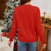 BITCED Christmas Candy Cane Bow Sequined Women's Knitwear Autumn/Winter Fashion O-Neck Long-Sleeved Knit Jumper