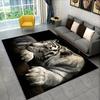 3D Tiger Leopard Cheetah Lion Wolf Area Rug,Carpet Rug for Living Room Bedroom Sofa Doormat Kitchen Decor,Kid Non-slip Floor Mat