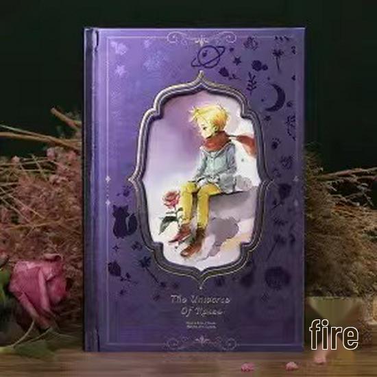 Prince Retro Diary: Thickened Color Illustration Notebook for Students