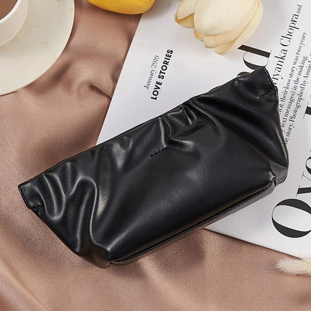 

2Pcs Black Shape Glasses Bag Spring Sheet Sunglasses Bag Spring Sheet for Women Commuter Automatic Closing Eyeglasses Cover