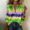 Women's Shirt Blouse Print Button Long Sleeve Casual Basic Shirt Collar Regular Top