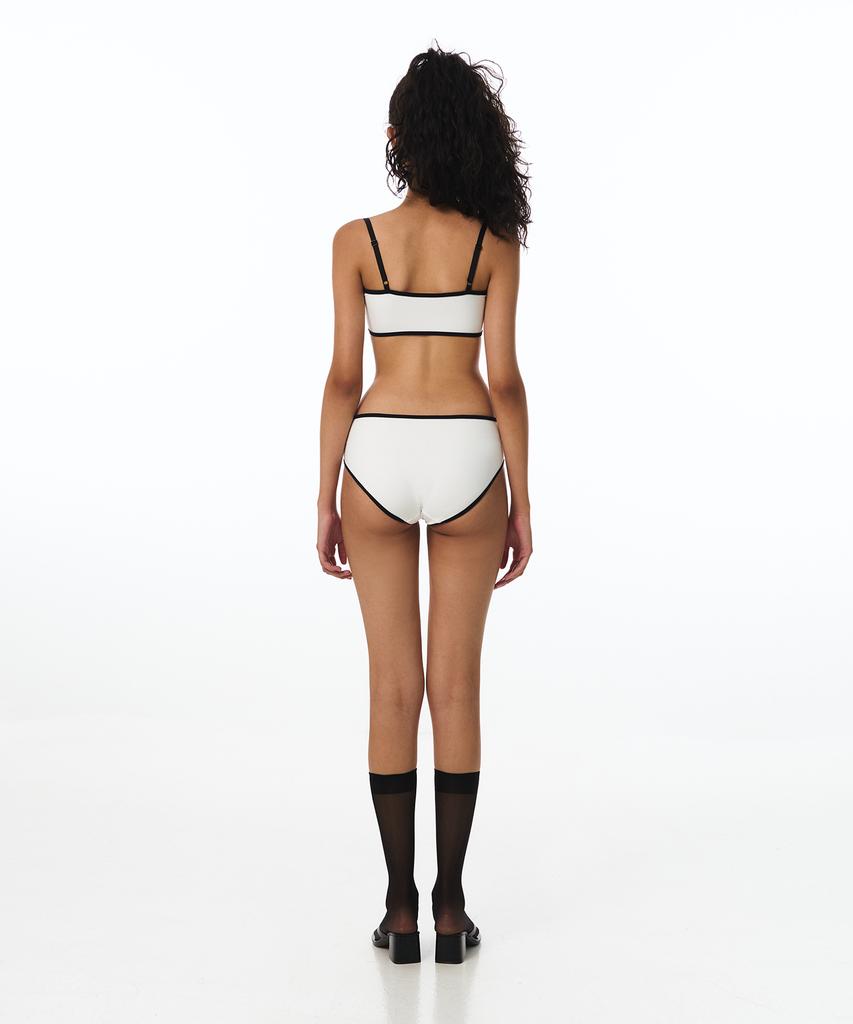 VINAJ Line Low Bikini Panties (White)