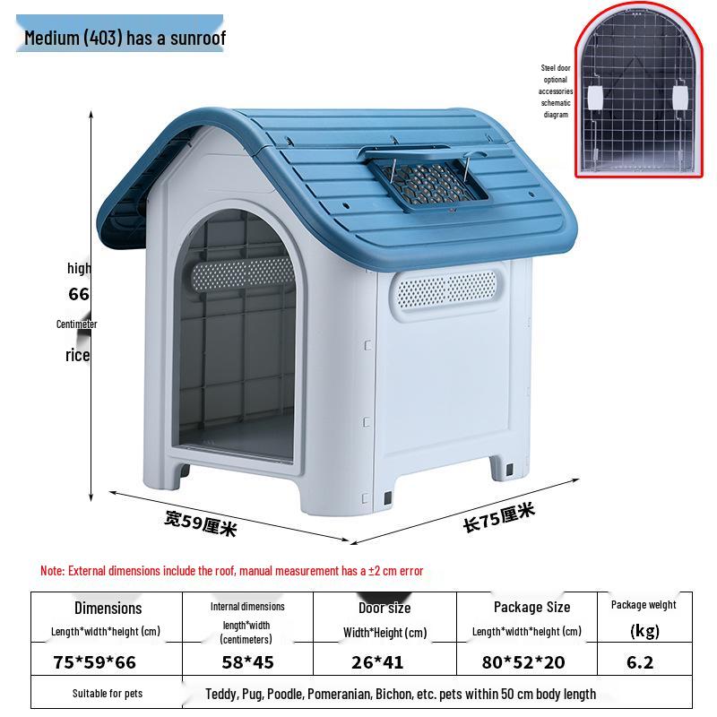 All-Season Waterproof Outdoor Dog House for Small To Large Dogs