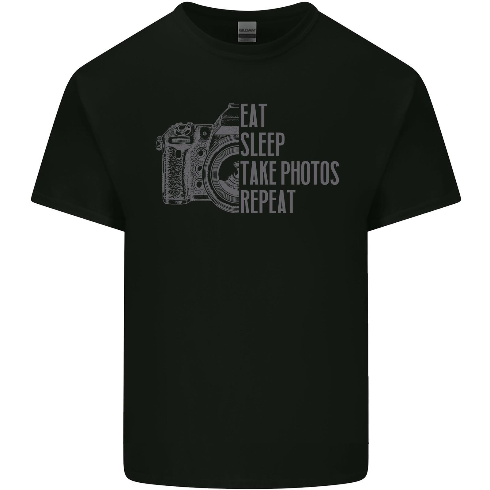 Photography Eat Sleep Photos Photographer Mens Light Cotton T-Shirt L
