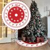 Large Christmas Skirts for Trees Tree Base Cover Tree Skirts 23.6 Inch Holiday Tree Skirt Red Cover Snowflake Reindeer Home