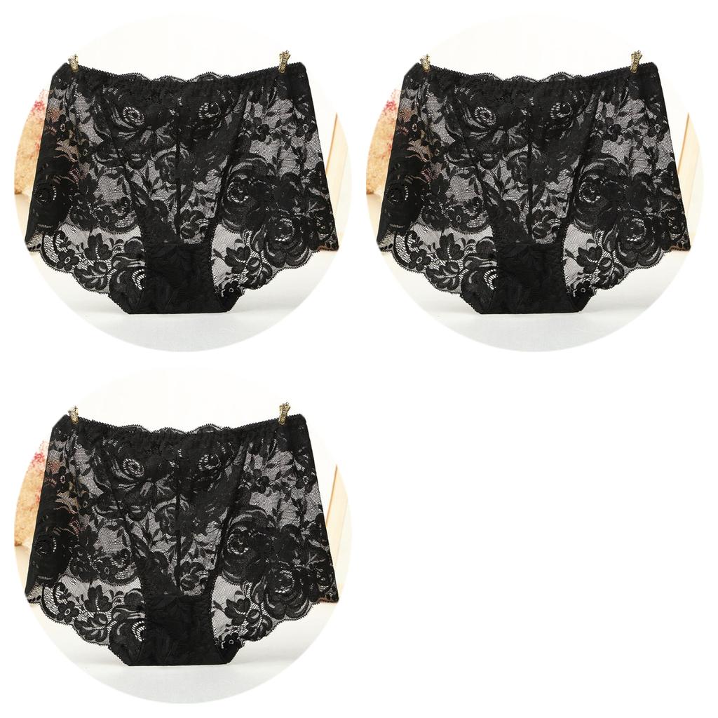 Underwear Women Sexy Lingerie for Women Lace Rose Lace Female Panties with Hollowed-out Ropa Mujer See-through Lady's Briefs