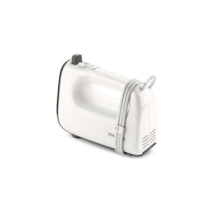 Ruční šlehač Philips série 5000 - 5 rychlostí - funkce turbo - dvojitá šlehací metla + hnětací hák - bílý (HR3740/00)