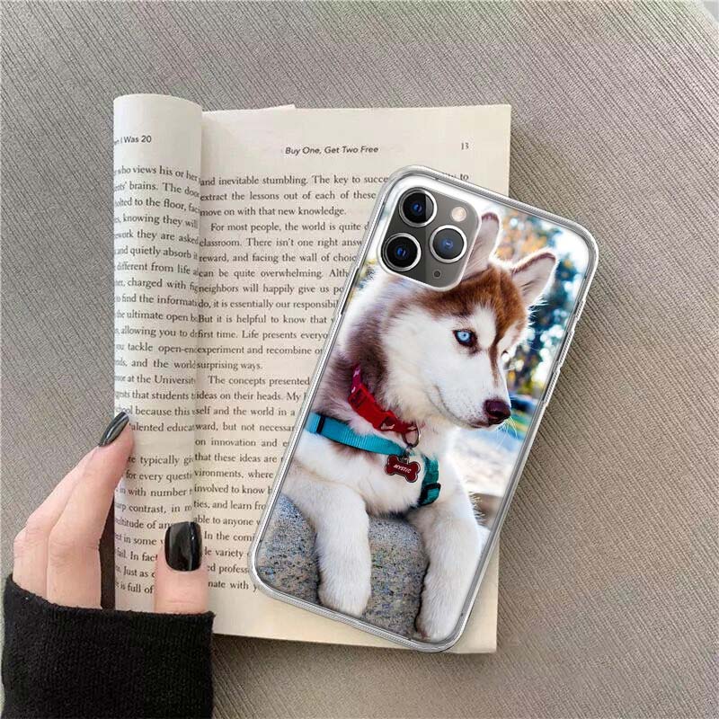 Siberian Husky Sled Dog Phone For Apple Iphone 12 13 Mini 15 Pro Max 11 Pro 14 Plus 16 Pro Max 16E Case Shell Cover Clear TPU P