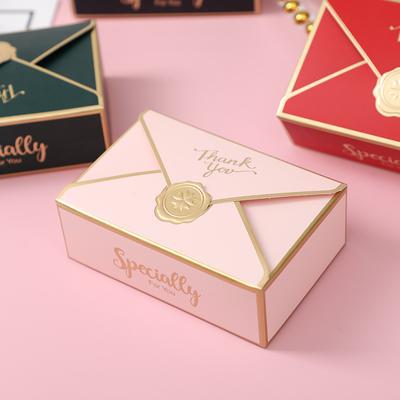 10 pz/lotto semplice creativo bronzante scatola regalo imballaggio busta forma matrimonio caramelle borse compleanno festa cosmetica imballaggio scatola
