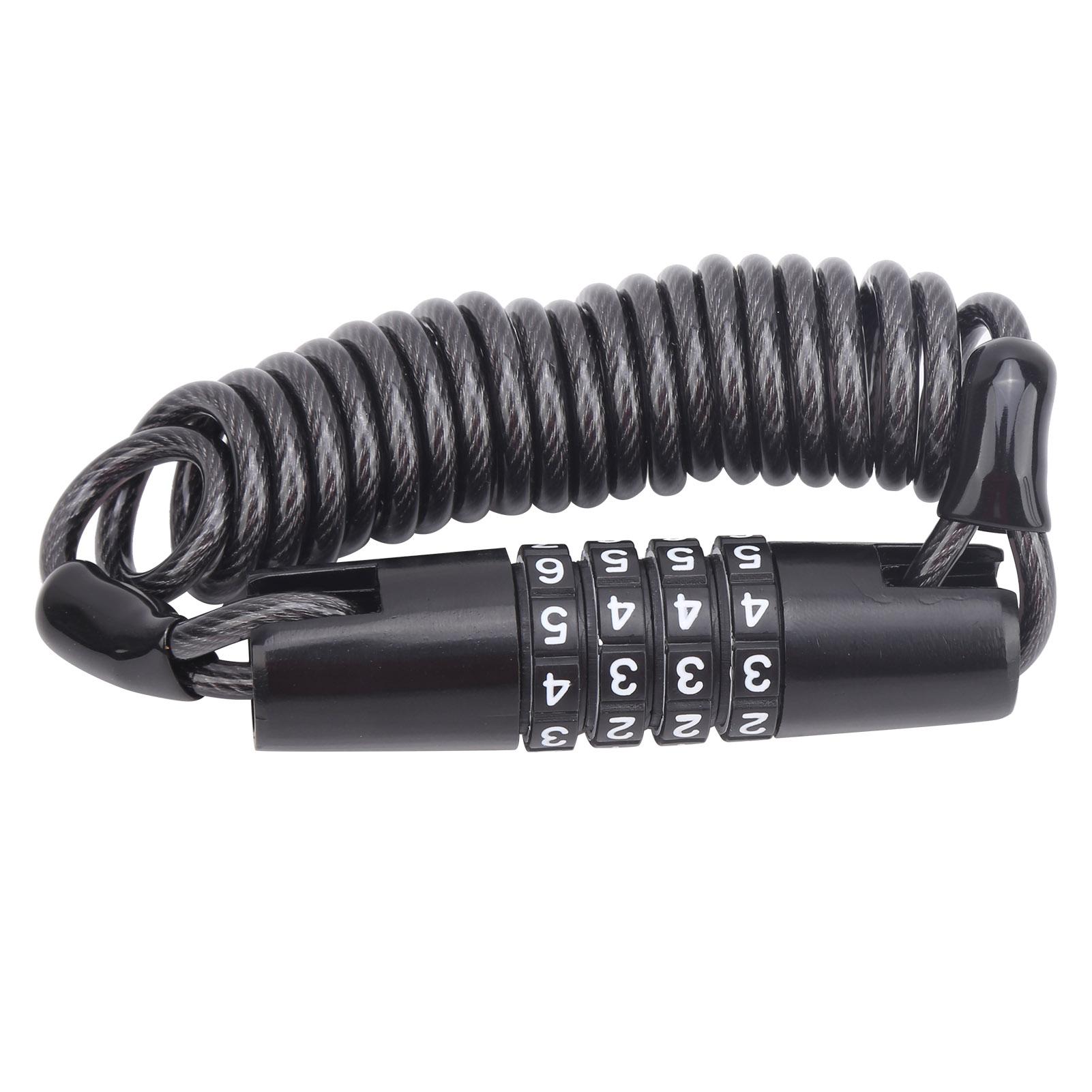 

Bike Cable Lock Portable Motorcycle Bicycle Helmet Password Lock Anti Theft Cycling Supply