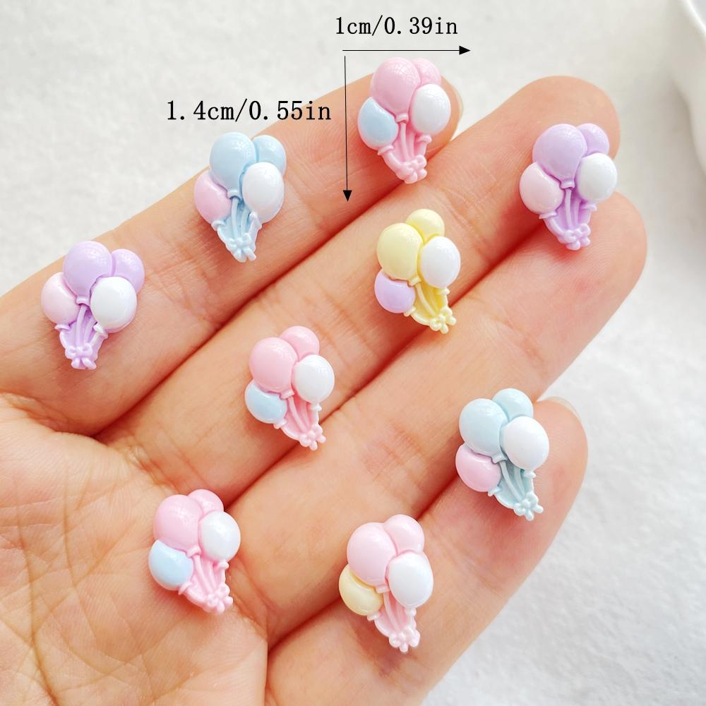 20Pcs New Cute Resin Cartoon Balloon Series Flat Back Scrapbooking DIY Jewelry Craft Decoration Accessories