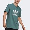 Adidas Tricou cu mânecă scurtă, cu gât rotund, sport, Originals Trefoil, pentru bărbați, verde, GN3483