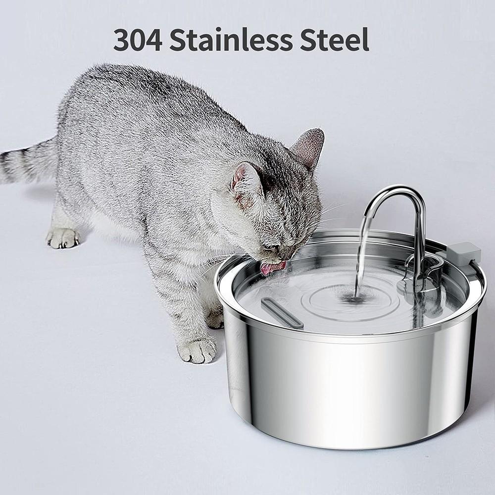 Stainless Steel Induction Pets Water Fountain Smart Pet Food Dispenser Tuya WIFI Rechargeable Automatic Feeder