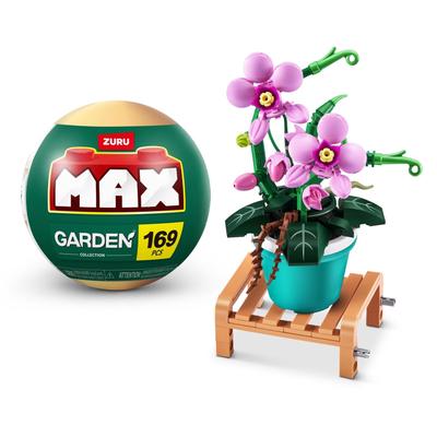 ZURU Max Premium Gartentopf Phalaenopsis Miniatur-Bausteinkollektion Kapsel Echte Pflanzen 169-teiliges Spielzeug,