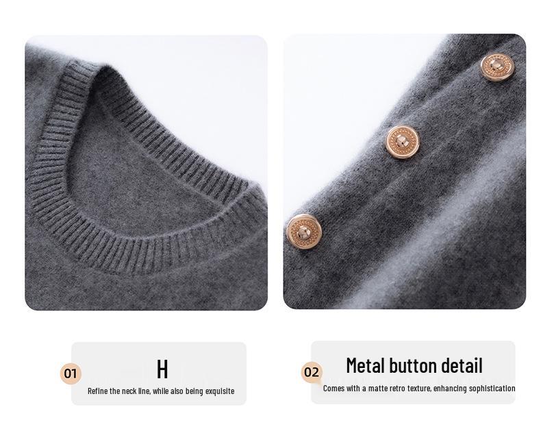 Lekasha Pure Cashmere Twelve-Needle Sleeveless Knit Vest for Autumn/Winter