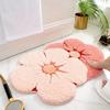 Two Color Flower Pattern Bathroom Floor Mat - Premium Soft Comfortable Bathtub Rug Suitable for Bathroom Bathtub & Laundry Room