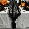 Yousheng French Lace Table Runner, Black & White Vintage Lace Runner for Coffee Table, Shoe Cabinet, Dining Table, Long Rectangular