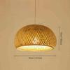 Handmade Bamboo Woven Chandelier Lamp Nest Straw Hat Bamboo Woven Pendant Lamp Balcony Restaurant Retro Lighting Fixture