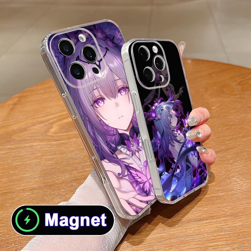 HSR Castorice Clear TPU Magsafe Mobile Phone Case for iPhone 17 16 15 14 13 12 11 Air Pro Max Plus Mini Colorful Cover