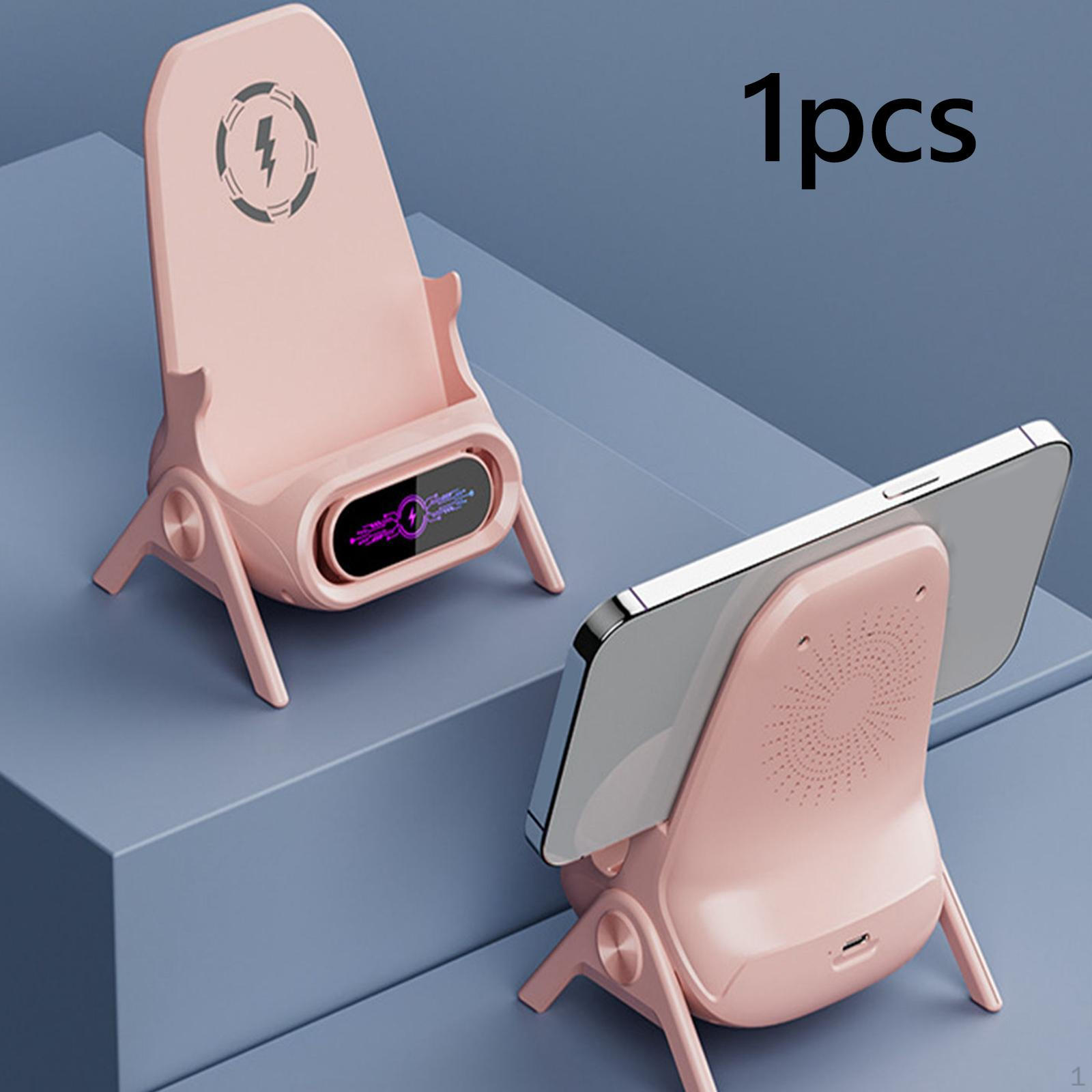 

Мини-кресло Беспроводное зарядное устройство Портативное Высокопроизводительное с функцией динамика розовый