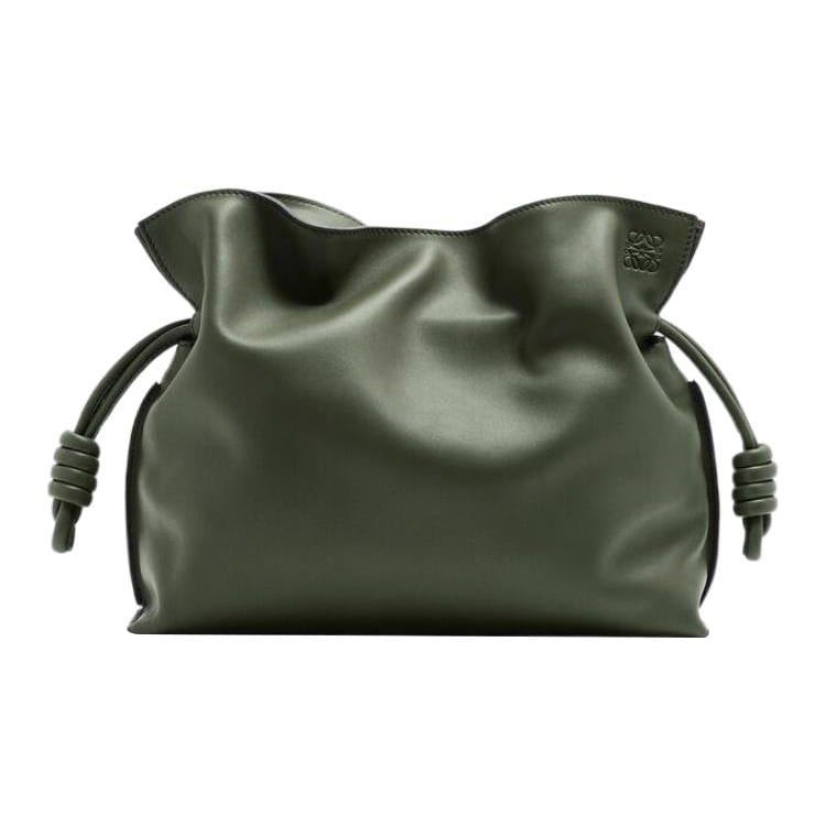 LOEWE Nappa Calfskin Lucky Bag, One Shoulder, Crossbody Clutch Medium Women's Olive Green A411FC1X62-4429