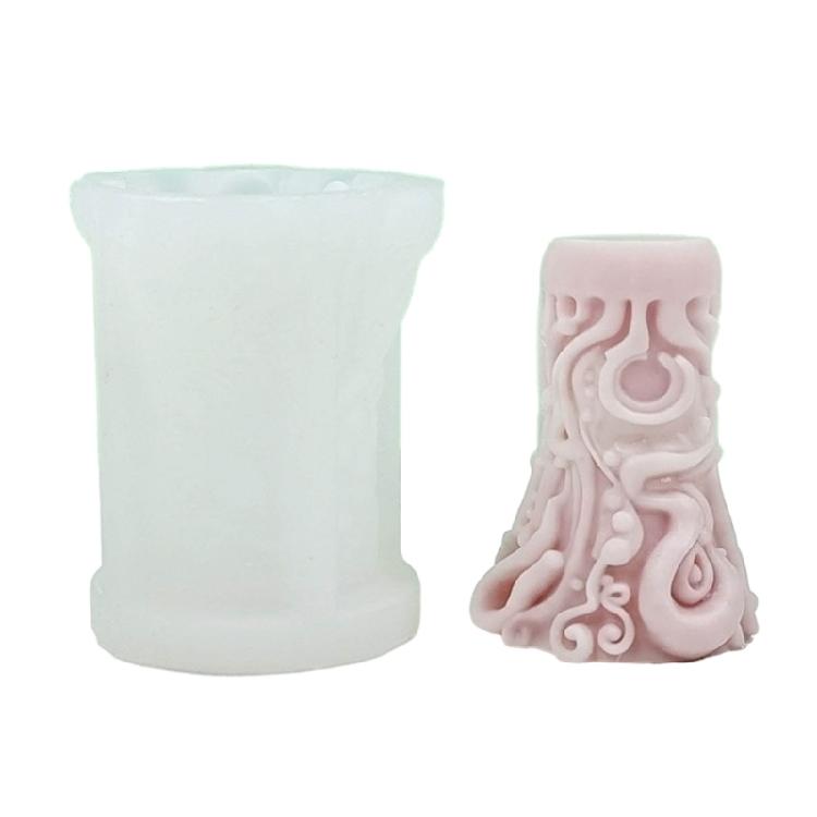 

Carved Cylinder Candle Mold for DIY Candle Non Stick Easy to Demold