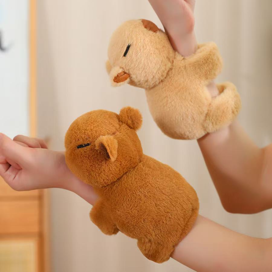 20cm Simulation New Capibala Wristband Stuffed Plush Toy Cartoon Anime Cute Pillow Cushion Children's Birthday Gift Fun Doll