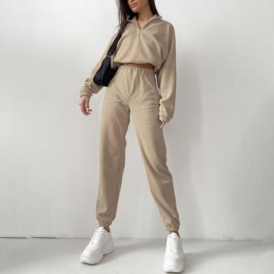 Tracksuit Women Suit Casual Fleece Sports Set Long Sleeved Sweatshirts Trousers Sportswear Sweatshirts Pullover Jogging Sweatpants