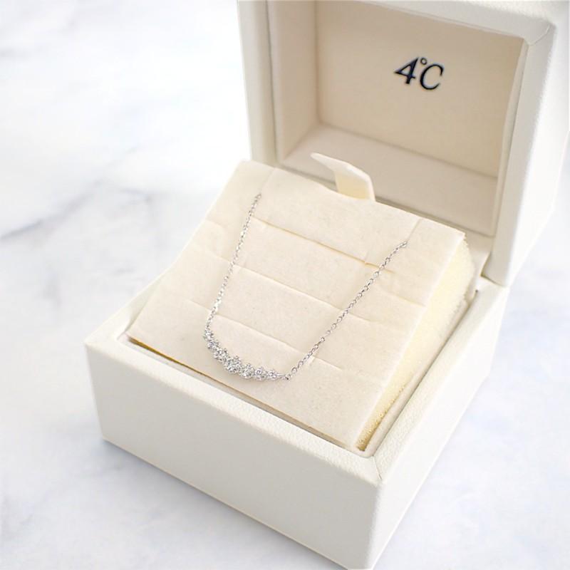 4℃  Necklace K18 white gold/diamond Women
