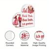  1pc German Heart Shaped Acrylic Sign Table Decor, I Love You More. The End, I Win, Desktop Decoration for Home Farmhouse Living Room, Gift 