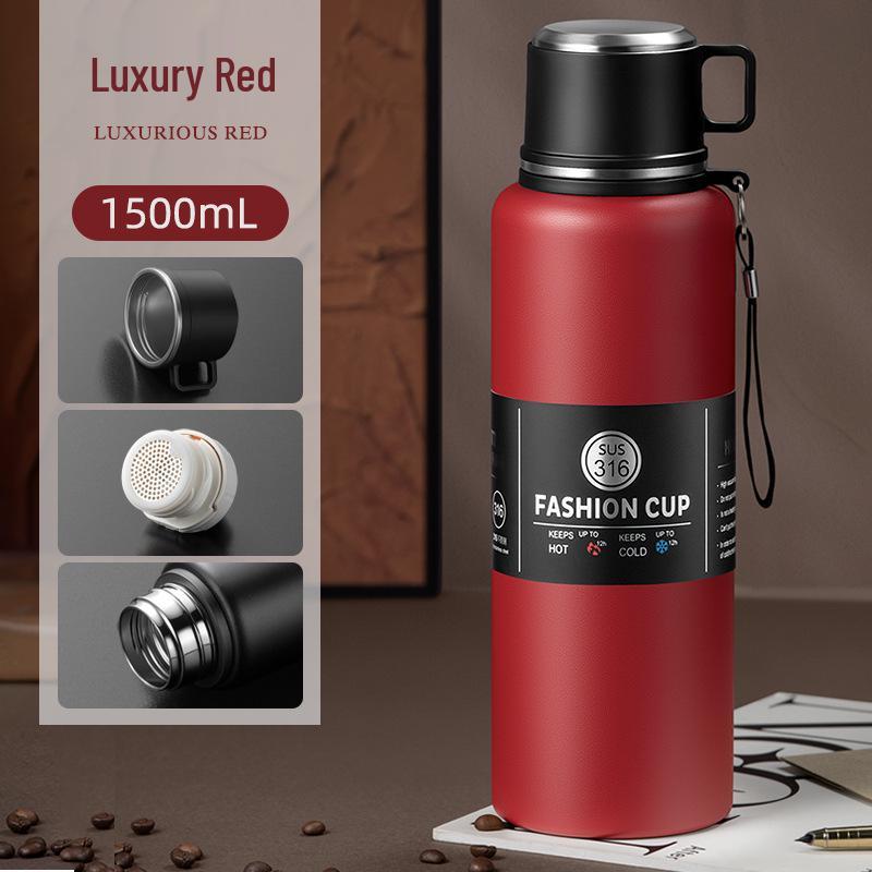 Portable Large-Capacity Double-Wall Insulated Stainless Steel Water Cup