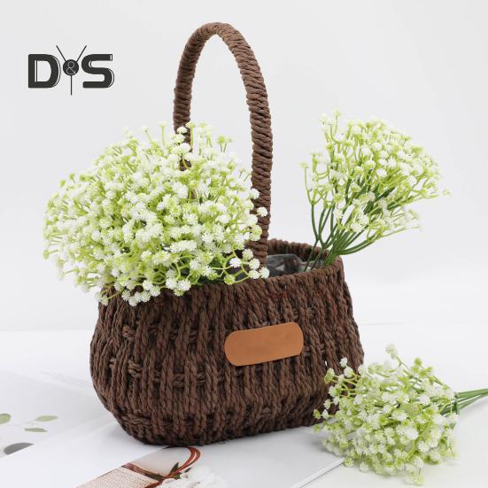 UV-Resistant Artificial Flowers 20&36 Stems Realistic Touch Gypsophila Bouquets for Weddings Home Decor Weatherproof Plastic Fake Flowers for Outdoor